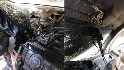 Illinois fire department warns against leaving hand sanitizer in cars after dashboard fire - fox29.com - state Illinois