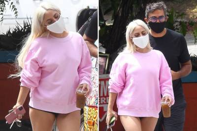Michael Polansky - Lady Gaga ditches her pants and gives onlookers a peek at her undies as she goes for a walk in Hollywood - thesun.co.uk - France - state California - city Hollywood, state California