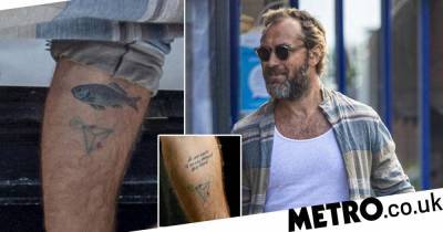 Sadie Frost - Jude Law - Phillipa Coan - Jude Law covers up tattoo dedicated to ex Sadie Frost with a fish, 17 years after their split - metro.co.uk - county Hall
