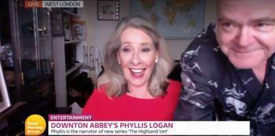 Lorraine Kelly - Downton star Phyllis Logan hilariously interrupted mid-interview by husband - msn.com