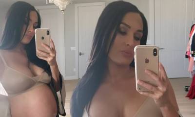 Nikki Bella - Nikki Bella flaunts baby bump in lingerie as she prepares to welcome baby boy in less than six weeks - dailymail.co.uk