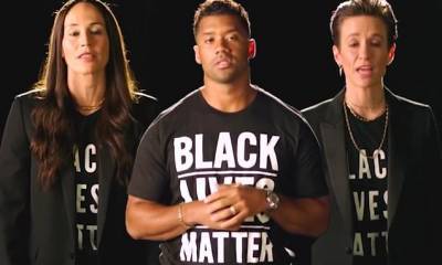 Russell Wilson - Megan Rapinoe - Sue Bird - George Floyd - Russell Wilson, Megan Rapinoe and Sue Bird call for unity against racial injustice at ESPYs - dailymail.co.uk - city Seattle