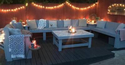 Couple build stunning £300 garden seating area using bargain buys from B&Q - dailyrecord.co.uk