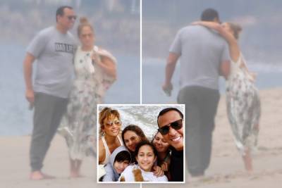 Alex Rodriguez - JLo and ARod pack on the PDA as they hit the beach in Malibu after checking out $70K-a-month mansion nearby - thesun.co.uk - city Malibu