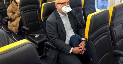 Inside Ryanair's first flight to Spain with toilet escorts, face masks and tears - mirror.co.uk - Spain - Britain - city Manchester