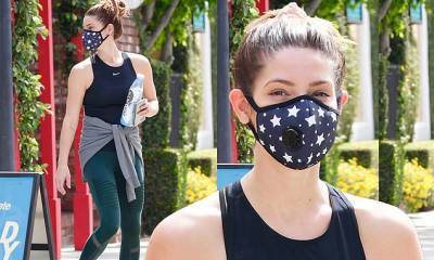 Ashley Greene - Twilight's Ashley Greene wears face mask for afternoon workout - dailymail.co.uk - Los Angeles - city Los Angeles