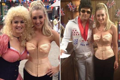 Ryan Thomas - Catherine Tyldesley - Lisa George - Jean Paul Gaultier - Catherine Tyldesley transforms into Madonna in throwback photos from Coronation Street set - thesun.co.uk