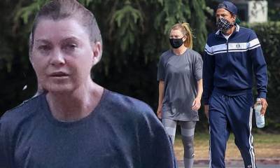 Ellen Pompeo - Griffith Park - Chris Ivery - Ellen Pompeo works up a sweat during a hike in Griffith Park near there home in Los Feliz - dailymail.co.uk