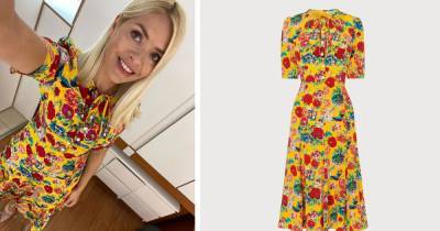 Holly Willoughby - Kate Middleton - Holly Willoughby looks summer ready in yellow floral tea dress on This Morning — and it's on sale - ok.co.uk