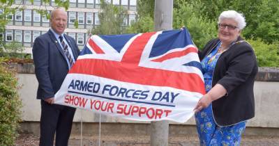 Armed forces day marked with flag flying at North Lanarkshire headquarters - dailyrecord.co.uk