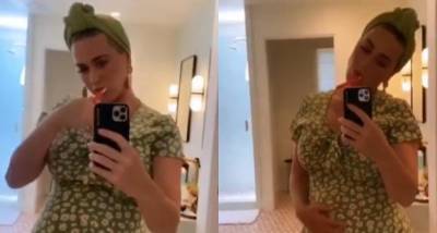 Katy Perry - Katy Perry flaunts her baby bump as she dances to Daisies' remix in front of the mirror; Watch Video - pinkvilla.com