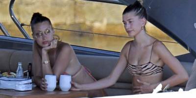 Bella Hadid - Hailey Bieber - Bella Hadid and Hailey Bieber Were Spotted Lounging on a Yacht in Italy - harpersbazaar.com - Italy