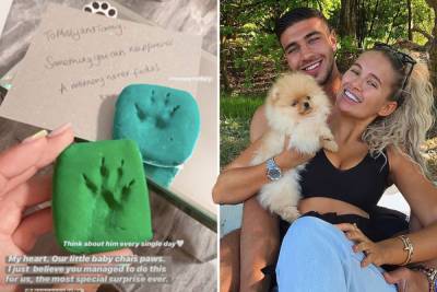 Molly-Mae Hague - Tommy Fury - Tiffany Puppies - Emotional Molly-Mae Hague remembers late puppy with special pawprint gift and says she thinks of him ‘every day’ - thesun.co.uk - Russia - city Hague