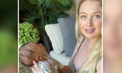 Iskra Lawrence cradles baby daughter in cute Instagram clip after sharing home birth video - dailymail.co.uk - Usa - Britain