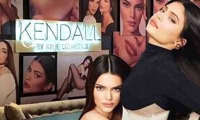 Kylie Jenner - Kendall Jenner - Kylie Jenner celebrates upcoming makeup launch with sister Kendall in her decked out basement - dailymail.co.uk - county Kendall