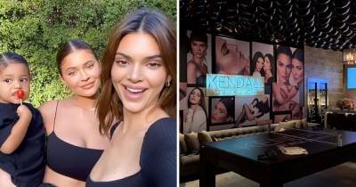 Kylie Jenner - Kendall Jenner - Kylie Jenner transforms basement into private cinema and cocktail bar for Kendall's make-up launch party - ok.co.uk