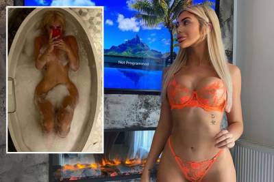 Chloe Ferry shows off two stone weight loss as she strips to orange lace underwear for sexy Insta snap - thesun.co.uk
