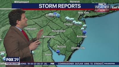 Weather Authority: Severe Thunderstorm Watch expires after scattered storms rumble across region - fox29.com - state Pennsylvania - state New Jersey - county Bucks - county Lehigh - county Northampton