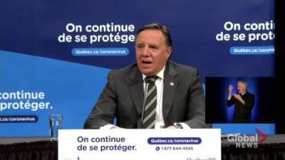 François Legault - Coronavirus: Quebec mandatory public transit face mask measure to have transition period until July 27 - globalnews.ca