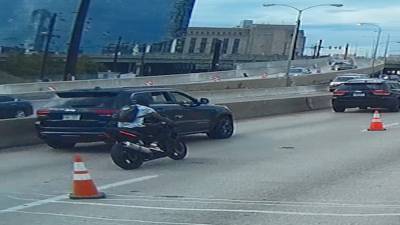 Police: Motorcyclist sought for intentionally clipping officer on I-76 - fox29.com - state Pennsylvania
