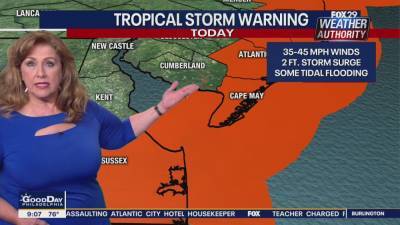 Tropical Storm Fay brings heavy rains, strong winds to area - fox29.com - state New Jersey - state Delaware - state North Carolina