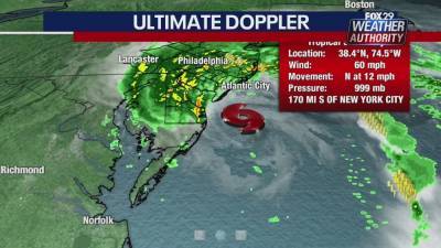 Tropical Storm conditions, heavy rain spreading northward along coast - fox29.com - state Delaware - state North Carolina - state Rhode Island