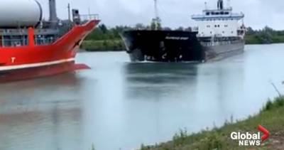 2 ships collide head-on in Ontario’s Welland Canal, video shows - globalnews.ca - Canada - county Ontario
