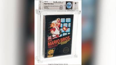 Vintage Super Mario Bros. game sells at auction for record-breaking $114,000 - fox29.com