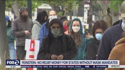 Feinstein: No stimulus money to states that don't mandate the wearing of masks - fox29.com - Washington