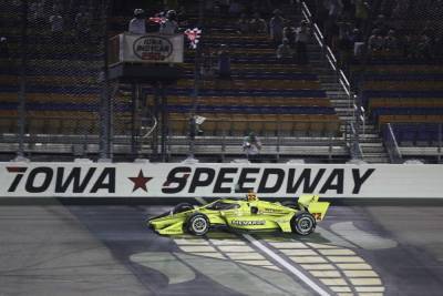 Roger Penske - Scott Dixon - Simon Pagenaud - Pagenaud snaps Ganassi streak with IndyCar win at Iowa - clickorlando.com - state Iowa - county Newton