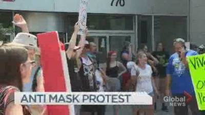 Anti-mask protest in montreal - globalnews.ca - Canada