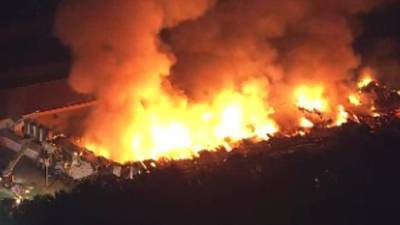 Fire burns into the night at Salem County chicken farm - fox29.com - state New Jersey - county Salem