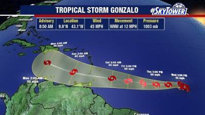 Tropical Storm Gonzalo forms in Atlantic Ocean - fox29.com - state Florida - city Tampa, state Florida - county Atlantic - county Ocean