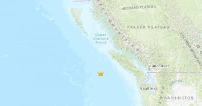 6.2-magnitude earthquake recorded west of Tofino, B.C. - globalnews.ca - Usa - Britain - Canada - city Columbia, Britain