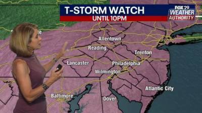 Weather Authority: Severe Thunderstorm Watch issued for Philadelphia and surrounding counties - fox29.com - state Delaware - state Kentucky - county Bucks - county Chester - county New Castle - county Cumberland - county Camden - county Gloucester - Montgomery - county Mercer - county Monmouth - county Hunterdon - county Berks - Burlington - Salem - county Cecil - Philadelphia, county Chester