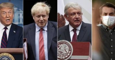 Donald Trump - Boris Johnson - Manuel López Obrador - Jair Bolsonaro - Populist leaders struggle to fight coronavirus; experts link it to distrust of science - globalnews.ca - Usa - India - Britain - Canada - Brazil - Mexico