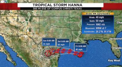 Tropical Storm Hanna forms in the Gulf of Mexico, moving towards Texas - clickorlando.com - state Texas - county Atlantic - Mexico - county Harvey - county Gulf