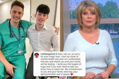 Ruth Langsford - Alex George - Dr Alex George supported by Ruth Langsford after brother’s death as she opens up about losing sister to mental health - thesun.co.uk