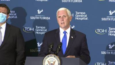 Mike Pence - Ron Desantis - Vice President Pence's visit to Tampa focuses on Florida's efforts to combat COVID-19 - fox29.com - state Florida - county Bay - city Tampa, state Florida - county Sarasota