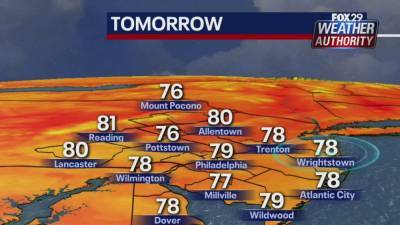 Weather Authority: AM showers Friday with cooler temps - fox29.com