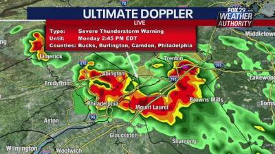 Weather Authority: Storms bring rain, hail, gusty winds as watches and warnings remain in effect - fox29.com - state Pennsylvania - state New Jersey - county Bucks - city Philadelphia