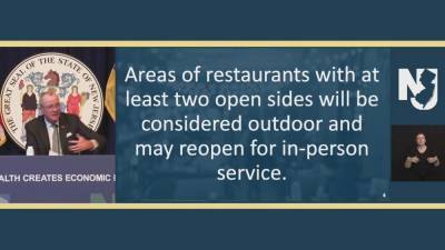 NJ expands definition of 'outdoor dining' to include establishments with two open sides - fox29.com - state New Jersey