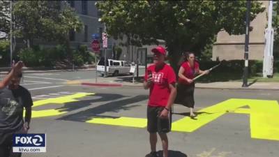 Pair charged with hate crime after defacing Black Lives Matter mural in Martinez - fox29.com - city Martinez