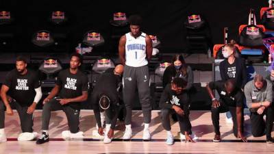 Orlando Magic - Jonathan Isaac - Orlando Magic player stands for national anthem as teammates, opponents kneel - fox29.com - state Florida - county Lake - county Buena Vista