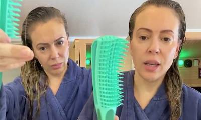 Alyssa Milano - Alyssa Milano shows hair loss caused by coronavirus - dailymail.co.uk