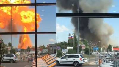 Video captures massive explosion erupting from gas station in Russia - fox29.com - Russia - city Moscow