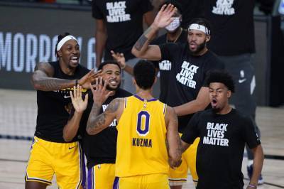 Anthony Davis - Kyle Kuzma - Kuzma's 3-pointer lifts Lakers to 124-121 win over Nuggets - clickorlando.com - Los Angeles - state Florida - county Lake - county Buena Vista