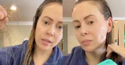 Alyssa Milano - Alyssa Milano shares video allegedly showing coronavirus-related hair loss: ‘Please take this seriously’ - msn.com