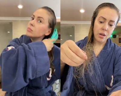 Alyssa Milano - Alyssa Milano Is Losing Her Hair After Suffering From COVID-19 (Video) - perezhilton.com