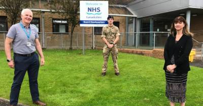 NHS Lanarkshire give farewell salute to British Army following Covid-19 assistance - dailyrecord.co.uk - Britain - city Sandhurst